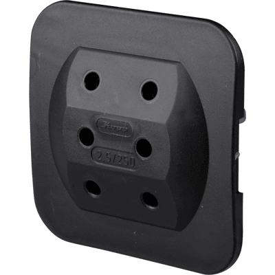 KOPP 3-FACH EA SW - Enchufe intermedio, adaptador de enchufe triple, negro KOPP 3-FACH EA SW - Enchufe intermedio, adaptador de enchufe triple, negro