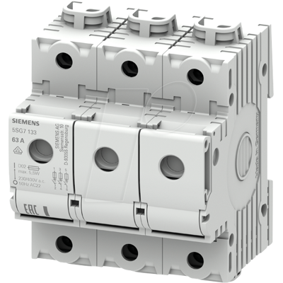 SIEMENS SIE 5SG7133 - MINIZED, desconector de interruptor con fusible, D02, 3 polos, I SIEMENS SIE 5SG7133 - MINIZED, desconector de interruptor con fusible, D02, 3 polos, I