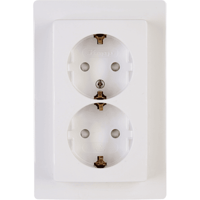 KOPP EL VEN 920929087 - Toma de corriente - doble, VENECIA, blanco puro KOPP EL VEN 920929087 - Toma de corriente - doble, VENECIA, blanco puro