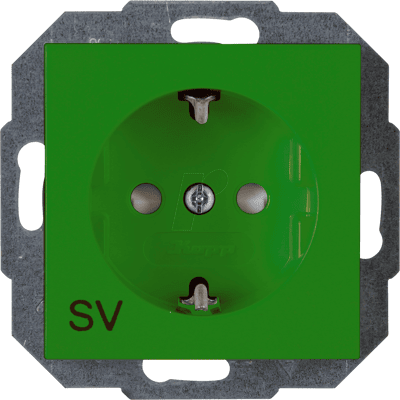 KOPP EL 07 940008003 - Outlet, one-way, child safety, HK07 SV green KOPP EL 07 940008003 - Outlet, one-way, child safety, HK07 SV green