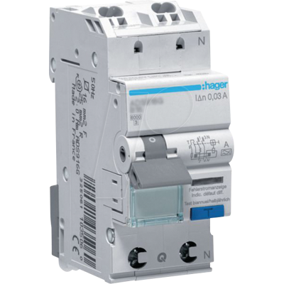 Hager ADS956D - Interruptor diferencial 30mA - Protector de corriente Hager ADS956D - Interruptor diferencial 30mA - Protector de corriente