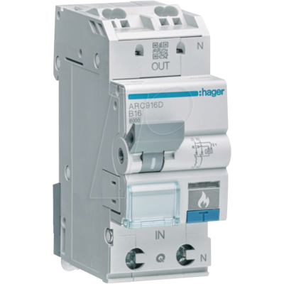 Hager ARC906D - Dispositivo de protección - Protección contra incendios con interruptor LS Hager ARC906D - Dispositivo de protección - Protección contra incendios con interruptor LS