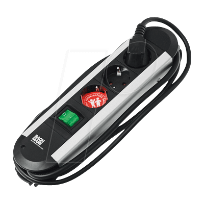 BACHMANN BACH 330.070 - Regleta, triple, tipo F - CEE 7/3, negra BACHMANN BACH 330.070 - Regleta, triple, tipo F - CEE 7/3, negra