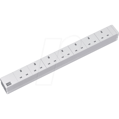 Bachmann 333.804 Regleta de 7 enchufes UK - 1U, Gris Bachmann 333.804 Regleta de 7 enchufes UK - 1U, Gris