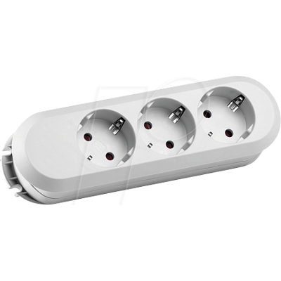 Bachmann Tira de Energía Blanca - 3 Enchufes - Distribución Interior Bachmann Tira de Energía Blanca - 3 Enchufes - Distribución Interior
