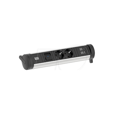 Bachmann Modelo 706.001 Regleta de enchufes - 2 tomas, USB A+C Bachmann Modelo 706.001 Regleta de enchufes - 2 tomas, USB A+C