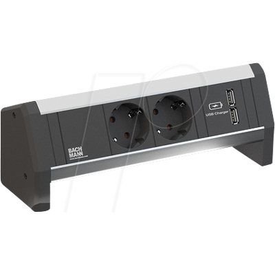 BACHMANN BACH 902.0192 - DESK 1 unidades de toma de corriente, doble, a/a 15W. BACHMANN BACH 902.0192 - DESK 1 unidades de toma de corriente, doble, a/a 15W.