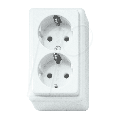 KOPP EL KO 2-FACH - Regleta, doble, sin cable, blanca KOPP EL KO 2-FACH - Regleta, doble, sin cable, blanca