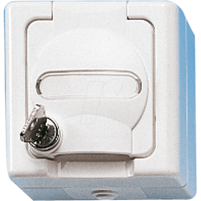 KOPP EL FRW SKDO1SZ - Toma de corriente simple para ambientes húmedos, con cerr KOPP EL FRW SKDO1SZ - Toma de corriente simple para ambientes húmedos, con cerr