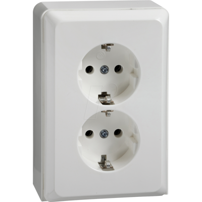 Elso 515514 - Enchufe doble - 16A, Blanco puro - Toma eléctrica Elso 515514 - Enchufe doble - 16A, Blanco puro - Toma eléctrica