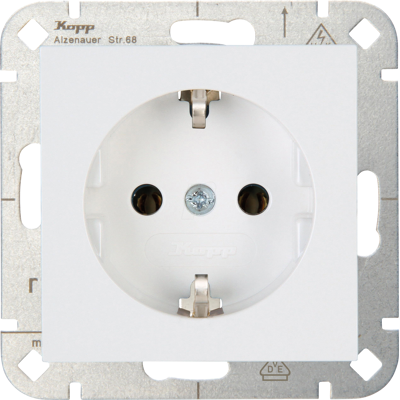 KOPP EL 07 949313005 - HK07 - Zócalo de contacto protector blanco ártico KOPP EL 07 949313005 - HK07 - Zócalo de contacto protector blanco ártico
