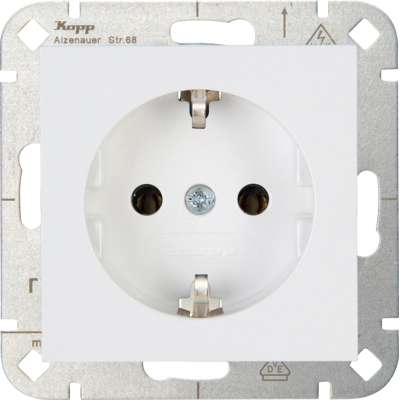 KOPP EL 07 949332006 - HK07 - Toma de contacto de protección, blanco árti KOPP EL 07 949332006 - HK07 - Toma de contacto de protección, blanco árti