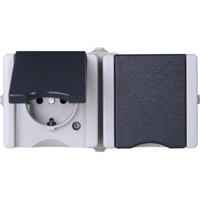 KOPP PROAQA 950655000 - ProAQA - Toma de contacto protectora, 2 vías, precableado KOPP PROAQA 950655000 - ProAQA - Toma de contacto protectora, 2 vías, precableado
