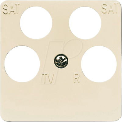 Placa de Antena Blanca Busch-Jaeger de 4 Módulos - IP20 Toma Coaxial Placa de Antena Blanca Busch-Jaeger de 4 Módulos - IP20 Toma Coaxial
