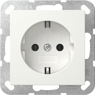 GIRA55 SKS RWM - Toma de corriente tipo F - acabado en blanco satinado puro GIRA55 SKS RWM - Toma de corriente tipo F - acabado en blanco satinado puro