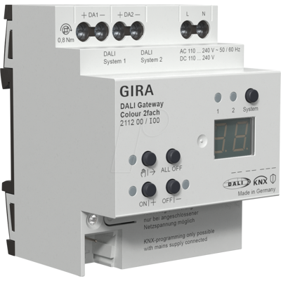 Gira 211200 Gateway DALI Color - Gateway DALI para control de iluminación inteligente Gira 211200 Gateway DALI Color - Gateway DALI para control de iluminación inteligente