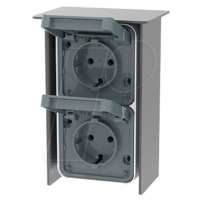 JEHOKA 12299555 - Columna de acero inoxidable B 1.2, 2 tomas de corriente JEHOKA 12299555 - Columna de acero inoxidable B 1.2, 2 tomas de corriente