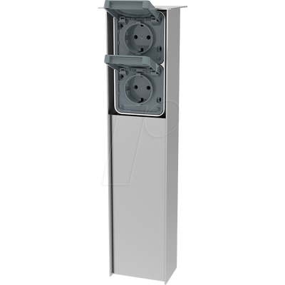 JEHOKA 40249555 - Columna de acero inoxidable B 4.2, 2 tomas de corriente JEHOKA 40249555 - Columna de acero inoxidable B 4.2, 2 tomas de corriente