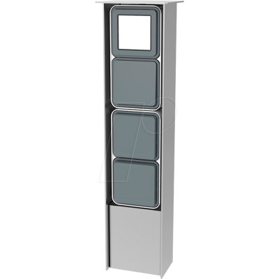 JEHOKA 40449245 - Columna de acero inoxidable B 4.4, 1 luz, 1 interruptor, 2 enchu JEHOKA 40449245 - Columna de acero inoxidable B 4.4, 1 luz, 1 interruptor, 2 enchu