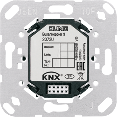 JUNG JG 2073 U - Acoplador de autobús KNX 3, empotrado JUNG JG 2073 U - Acoplador de autobús KNX 3, empotrado