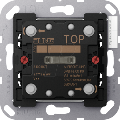 JUNG JG A 10911 ST - Pulsador universal KNX de 1 velocidad, F10, seguro JUNG JG A 10911 ST - Pulsador universal KNX de 1 velocidad, F10, seguro