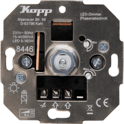 Kopp 844600004 Dimmer ajustable para LED, incandescente, halógeno Kopp 844600004 Dimmer ajustable para LED, incandescente, halógeno