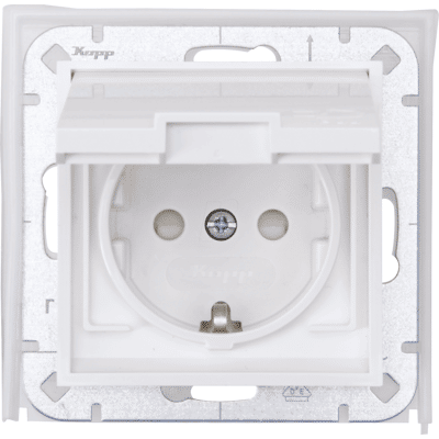 Enchufe eléctrico Kopp - Blanco, a prueba de agua IP44 - 954029009 Enchufe eléctrico Kopp - Blanco, a prueba de agua IP44 - 954029009