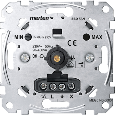 Merten Regulador de velocidad - 20-400W - Control de motor monofásico Merten Regulador de velocidad - 20-400W - Control de motor monofásico