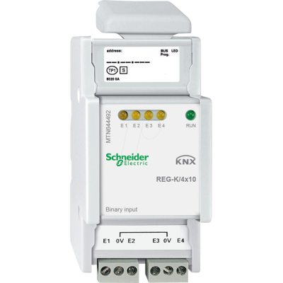 Schneider Electric MTN644492 - Entrada binaria - 4 Entradas, KNX Schneider Electric MTN644492 - Entrada binaria - 4 Entradas, KNX
