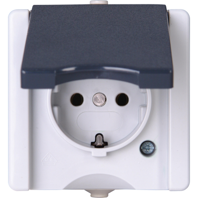 Kopp Modelo 947456005 - Interruptor para ambientes húmedos, Completo, Enchufe Schuko, Gris Kopp Modelo 947456005 - Interruptor para ambientes húmedos, Completo, Enchufe Schuko, Gris