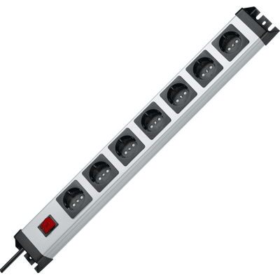 KOPP PVERSAL 7 - Tira de toma, Premium-Line, 7 vías, 1,4 m, plata KOPP PVERSAL 7 - Tira de toma, Premium-Line, 7 vías, 1,4 m, plata