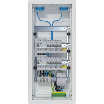 Hager VH48BV1 Cuadro eléctrico - 2 RCD, 9 interruptores, protección contra sobretensiones Hager VH48BV1 Cuadro eléctrico - 2 RCD, 9 interruptores, protección contra sobretensiones