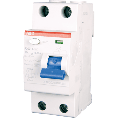 ABB F202A-2503 - Interruptor de protección contra corriente defectuosa, 25 ABB F202A-2503 - Interruptor de protección contra corriente defectuosa, 25