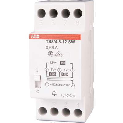 ABB TS16/4-8-12 - Transformador de timbre ABB TS16/4-8-12 - Transformador de timbre