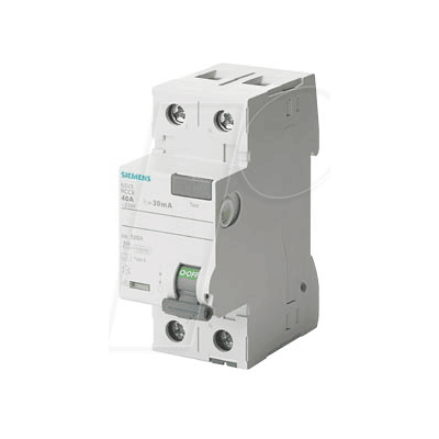 SIEMENS FI 3312 6 - Disyuntor diferencial, 25 A, 30 mA, 2 polos SIEMENS FI 3312 6 - Disyuntor diferencial, 25 A, 30 mA, 2 polos