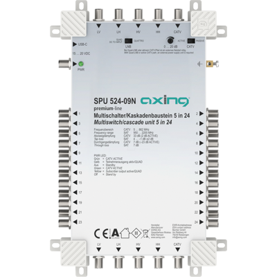 AXING SAT SPU524-09N - Multi-switch, 5 / 24, línea premium AXING SAT SPU524-09N - Multi-switch, 5 / 24, línea premium