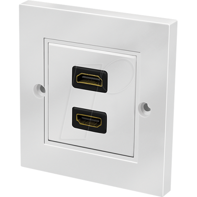 LOGILINK AH0018 - Toma de pared HDMI con 2 conectores hembra/hembra HDMI, blanco LOGILINK AH0018 - Toma de pared HDMI con 2 conectores hembra/hembra HDMI, blanco