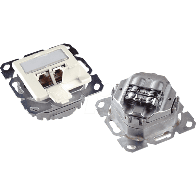 TELEGÄRTNER AMJ45 CAT6 AW - Caja de conexión CAT.6a UP, RAL 9010, blanco alpino TELEGÄRTNER AMJ45 CAT6 AW - Caja de conexión CAT.6a UP, RAL 9010, blanco alpino