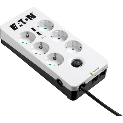 EATON PB6TUD - Lightning / surge protection, 6-way, earthed plug, RJ45, USB EATON PB6TUD - Lightning / surge protection, 6-way, earthed plug, RJ45, USB