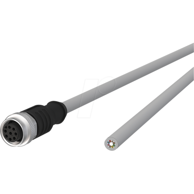 Metz Connect MC 142MKA20050 - Cable de sensor, M12, 8 polos, KU - Extremo abierto Metz Connect MC 142MKA20050 - Cable de sensor, M12, 8 polos, KU - Extremo abierto