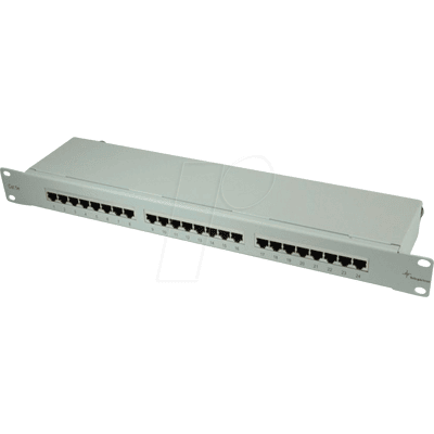 Telegärtner Panel de parche 24 puertos Cat5e - 1U Gris claro Telegärtner Panel de parche 24 puertos Cat5e - 1U Gris claro