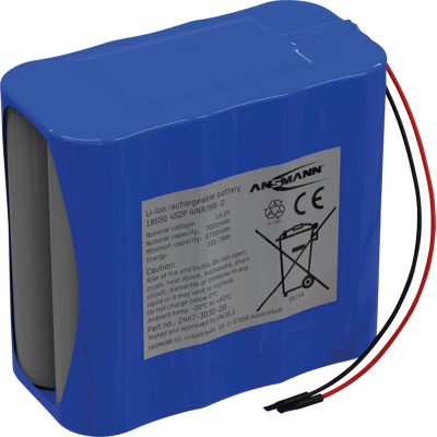 ANSMANN ANS 2447-3035-20 - Paquete de baterías de iones de litio, 14,54 V, 7000 mAh, ANSMANN ANS 2447-3035-20 - Paquete de baterías de iones de litio, 14,54 V, 7000 mAh,
