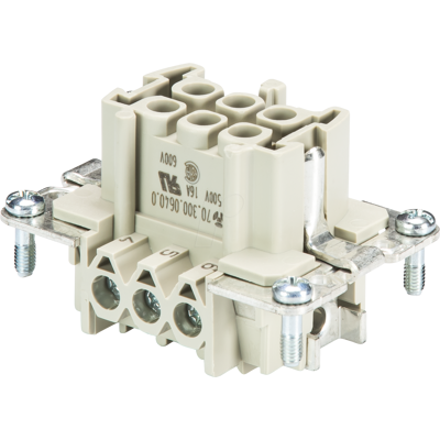 Wieland 70.300.0640.0 Inserto hembra - Conector industrial pesado Wieland 70.300.0640.0 Inserto hembra - Conector industrial pesado