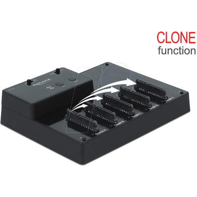 DELOCK 64098 - Estación de acoplamiento y copia 5x 2,5" SATA HDD/SSD, US DELOCK 64098 - Estación de acoplamiento y copia 5x 2,5" SATA HDD/SSD, US