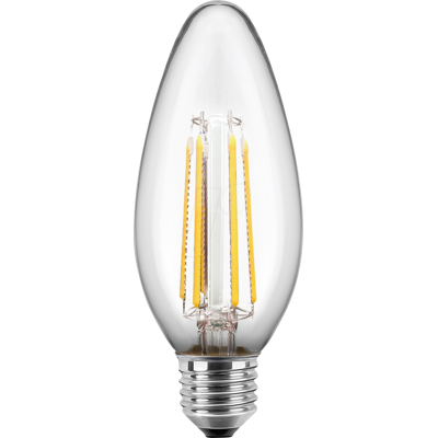 BLULAXA 48343 - Lámpara LED de filamento C35 E27, 4,5 W, 470 lm, luz blanca, CRI BLULAXA 48343 - Lámpara LED de filamento C35 E27, 4,5 W, 470 lm, luz blanca, CRI