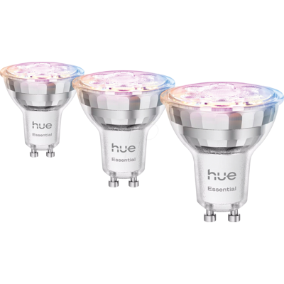 PHILIPS HUE HUE 929004235704 - Luz inteligente, GU10, 4,7 W, RGBW, 3 piezas PHILIPS HUE HUE 929004235704 - Luz inteligente, GU10, 4,7 W, RGBW, 3 piezas