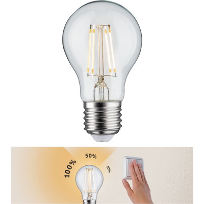 PAULMANN PLM 28570 - Lámpara LED E27, 5 W, 470 lm, 2700 K, regulable PAULMANN PLM 28570 - Lámpara LED E27, 5 W, 470 lm, 2700 K, regulable