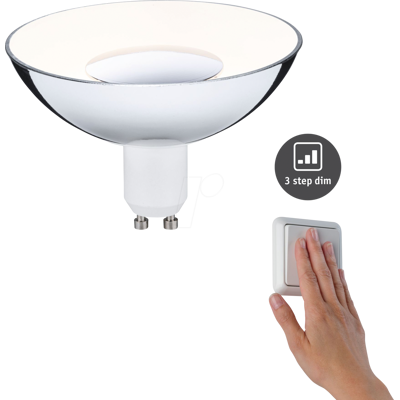 PAULMANN PLM 28792 - Foco LED GU10, 4,9 W, 360 lm, 3000 K, regulable PAULMANN PLM 28792 - Foco LED GU10, 4,9 W, 360 lm, 3000 K, regulable