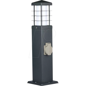 V-TAC VT-8822 - Luminaria de pie, E27, con 2 tomas de corriente, IP44 V-TAC VT-8822 - Luminaria de pie, E27, con 2 tomas de corriente, IP44