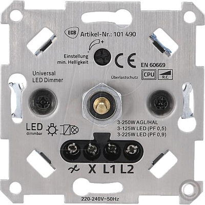 EGB 190014EGB AutoDetect Dimmer - para LED y más - Interruptor de atenuación EGB 190014EGB AutoDetect Dimmer - para LED y más - Interruptor de atenuación